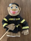 Melissa   Doug Fireman Hand Puppet With Stick-chief Walter