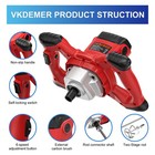Vkdemer Electric Handheld Cement Mixer  Portable Mortar Mixer With 6   