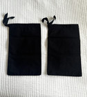 Chanel Black Drawstring Shoe Dust Bag 7 5  X 12  Pair Set Of 2 Authentic