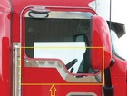 Kenworth W900 T800 T600 T300 Daylite Door Under Window Trim Ss Pair Set