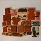 Lot Of 27 Wood Rubber Stamps - Mixed Occasions Various Brands