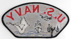 Us Navy With Ships Embroidered Iron On   Sew On Patch Military United States Usa