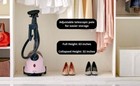 Garment Steamer With Roll Wheels For Easy Movement  1 8l Water Tank For