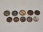 Vintage Lot Of 10 Buttons Pins Advertising Humorous Novelty 1 5  1  1970 s