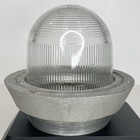 Vintage Crouse-hinds Explosion Proof Industrial Light Fixture Fluted Glass Globe