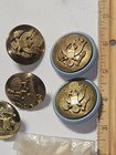 Wwii Korean War Us Army Infantry Artillery Cap Disk Badge Set X6 L  k   