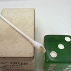 Vintage Bakelite Jumbo Green Dice 1 1 4   x 1 1 4     74 Grams  2 6 Oz  Original Box