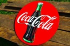 Coca-cola Bottle Embossed Tin Metal Sign - Vintage - Retro - Coke