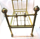 Vintage 1980 s Large 10x17x18 Solid Brass Doll Bed Headboard Footboard Springs