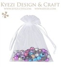 2 x3  Sheer Drawstring Organza Bags Jewelry Pouches Wedding Party Favor Gift Bag