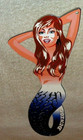 Vintage Dunlop Tires Brown Mermaid Woman 15  Metal Marine Tire Gasoline Oil Sign