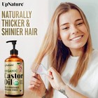 Organic Castor Oil In Glass Bottle  16 Oz  100  Pure Cold Pressed Unrefined Cast