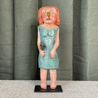 Vintage Mike Rodriguez Wood Carving Signed 1985 New Mexico Folk Art Figure