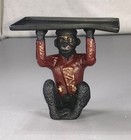 Vintage Cast Iron Bombay Co Monkey  bellhop  Desk Business Card Holder 4   1 Lbs
