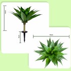 2 Pack Artificial Agave Ground Stakes  Outdoor Garden Landscaping Patio Decor