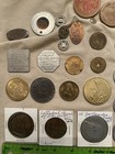 Vintage Mixed Token Coin Lot Of 40  Transit Wooden Nickel States Chief Choctaw