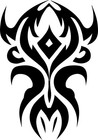 Tribal Tattoo Design Stencil For Custom Painting Projects - Stencilair