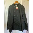  3538 Black Chef Works Long Sleeve Double Breast Coat Size L