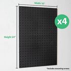 Made In Usa Pegboard Wall Organizer 4 Ea 24 x16  Plastic Peg Board Panels - 96   