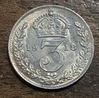 1918 Great Britain Silver 3 Pence 4205