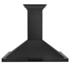 Zline 30  Kitchen Wall Range Hood Black Stainless Steel With Crown Bskbncrn-30