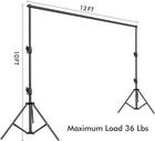 12 X 10ft Backdrop Stand Kit For Photography Studio Party Background Adjustable