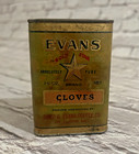 Vintage Evans Gold Star Cloves Spice Tin David G Evans Coffee Co  St Louis Mo