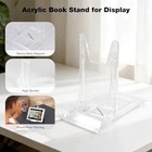 8 Pack Acrylic Book Stand  Adjustable Clear Display Easel For Magazine Comic