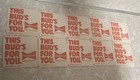 Vintage 1980s Lot Of 10 Budweiser Beer Coasters This Buds For You Bar Mancave