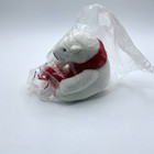 Coca Cola 2015 Small 4  White Polar Bear Red Scarf Stuffed Animal Plush Toy New