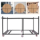 Folding Table Rack Dolly Cart W  Casters Max 8 Round Table 12 Folding Table 