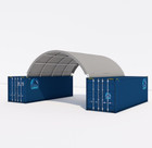 20w-20l-6 5h ft  15oz m   Pvc Gray Shipping Container Workshop Canopy Kwanzaa Hut