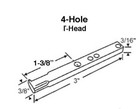 20 Pack Pivot Bar  3 Inch  4 Hole Columbia   Boreal Vinyl Window - Zinc