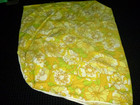 Vtg 60s 70s Fieldcrest Perfection Queen Fitted Sheet Flower Power Yellow  cutter
