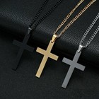 Simple Christian Necklace For Women Men Jesus Cross Pendant Chains
