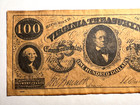 1862 Richmond Virginia  100 Dollar Treasury Note Civil War Confederate Csa Copy