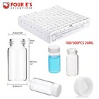 500pcs 20ml Scintillation Vial Liquid Sample Vials Clear Glass Vials Cone Liner