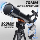 Telescope For Beginners   70mm   500mm Refractor  150x Hd  Easy Set Up