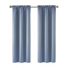 Blackout Curtains 2 Panels Set Thermal Insulated Grommet Window Drapes Blue