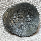 Ancient Byzantine Empire Cup Coin 300-1400 Ad  Bronze Trachy Jesus
