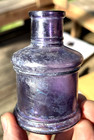 Nice Amethyst Colored Ink Bottle Caw s Ink   Pen Co New York 1880 s Era Dug L  k