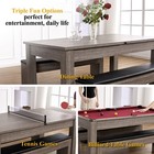 6 Ft 3 In 1 Pool Table With Table Tennis And Dining Table Conversion Top Include