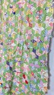 Vintage 1930s Small Green Star Quilt Handmade Cotton Feedsack Floral Scrap Cover