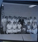 Civil Defense Mass Feeding Training Photo Negative 1957 Large Group Lady Cooks