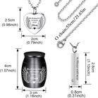 10pcs Urn Necklace For Ashes Cremation Jewelry Heart Necklace Stainless Steel Ur