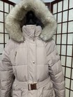 Michael Kors Pink Puffer Jacket Coat Parka Fur Trim Xl Preowned