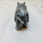 5  Gray Stone Carving Rhinoceros Hand Carved Figurine Sculpture