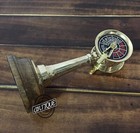 Vintage Brass Telegraph With Wood Base Maritime Ship boat Telegraph Collectable 