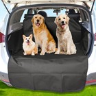 Seat Cover Rear Back Car Pet Dog Travel Waterproof Bench Protector Luxury -black