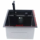 Square Covered Stainless Steel Hidden Kitchen Sink Wear-resistant Indoor Outdoor